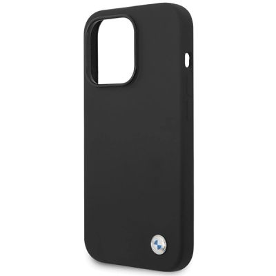 6. Etui BMW Silicone Metal Logo na iPhone 15 Pro Max - czarne