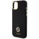 6. Etui Guess Silicone Logo Strass 4G na iPhone 15 Plus / 14 Plus 6.7" - czarne