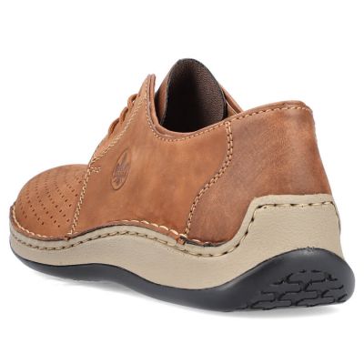 27. Półbuty skórzane ażurowe Rieker M RKR528 brązowe 