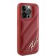 4. Etui Karl Lagerfeld Diagonal Quilted Script na iPhone 15 Pro Max - czerwone