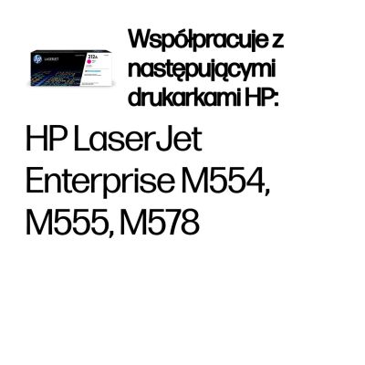 10. Oryginalny wkład z purpurowym tonerem HP 212A do drukarki LaserJet