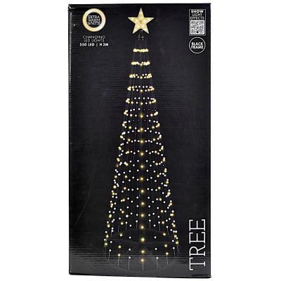 6. CHOINKA DEKORACYJNA 550LED SUPER CIEPŁY BIAŁY 300CM BLACK