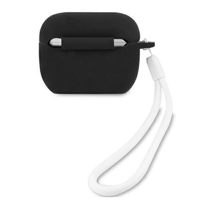 2. Etui Guess Silicone Vintage na AirPods Pro - czarno-białe