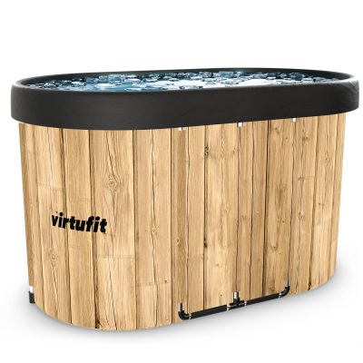 2. VIRTUFIT WANNA LODOWA OWALNA 500 LITRÓW IMITACJA DREWNA Z AKCESORIAMI