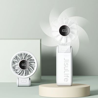 12. Mini wentylator Jisulife Handheld Fan Life7 3600mAh przenośny wiatraczek USB - szary