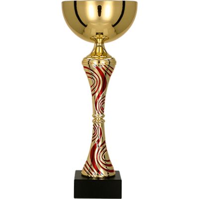 3. Puchar metalowy złoto-czerwony