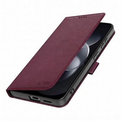 3. Etui Tech-Protect Wallet na Xiaomi Redmi Note 17 Pro 5G - burgundowe