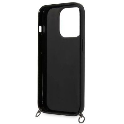 6. Etui Karl Lagerfeld Color Stripes Strap na iPhone 14 Pro Max - różowe