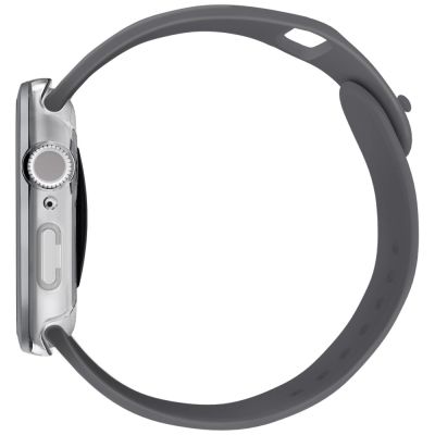 3. Etui ze szkłem hartowanym UNIQ Voute na Apple Watch 10 46 mm - srebrne