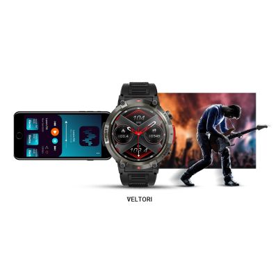 20. Smartwatch VELTORI VT140-1 Czarny Pasek Silikonowy