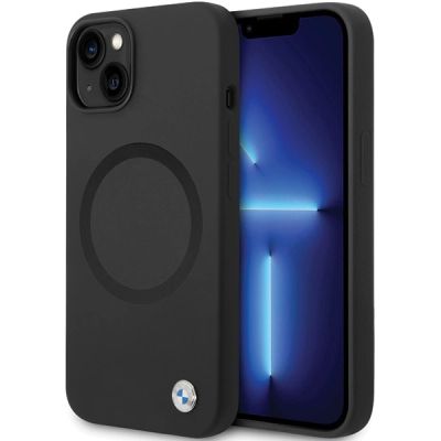 Etui BMW Signature Liquid Silicone MagSafe na iPhone 14 - czarne