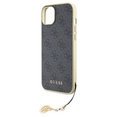 6. Etui Guess 4G Charms Collection do iPhone 15 Plus - szare