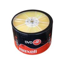 MAXELL DVD-R 4,7GB 50 szt  w opakowaniu SHRINK. Prędkość zapisu 16X, 120 min.  Przeznaczenie nagrywanie Multimediów.