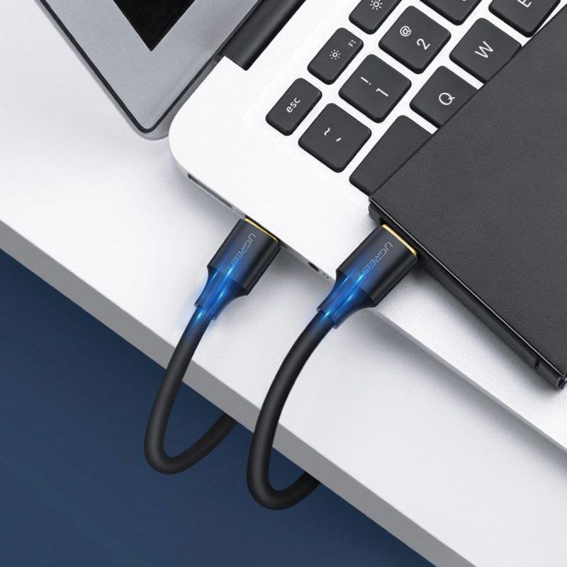 8. Kabel Ugreen US128 10370 USB-A 3.0 / USB-A 3.0 5Gb/s 1m - czarny