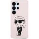 3. Etui Karl Lagerfeld Silicone Graffiti Ikonik Printed Logo MagSafe do Samsung Galaxy S25 Ultra - różowe