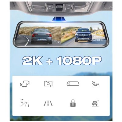 4. Wideorejestrator lusterko MBG LINE HS900 PRO Sony+ adapter parkingowy