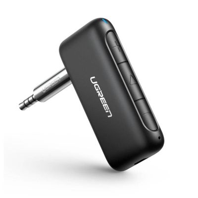 Ugreen Odbiornik dźwięku adapter audio Bluetooth 5.0 - 3,5 mm mini jack do samochodu (czarny)