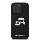 3. Etui Karl Lagerfeld Monogram Karl & Choupette Head Pin na iPhone 16 Pro - czarne