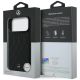 8. Etui Mercedes Leather Crossed Lines MagSafe na iPhone 17 Pro Max / 18 Pro Max - czarne