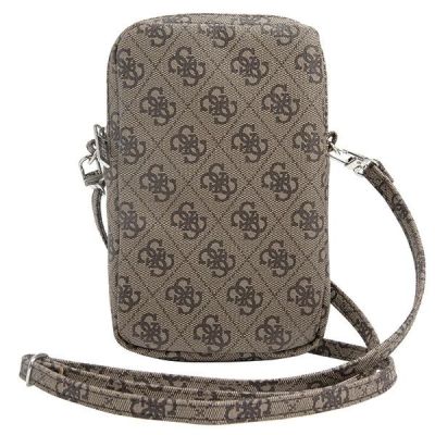 4. Torebka Guess Zip 4G Triangle - brązowa