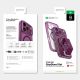 9. Etui AMAZINGTHING Titan Pro Lens Stand Set na iPhone 18 Pro z uchwytem magnetycznym i podstawką kompatybilne z MagSafe - fioletowe