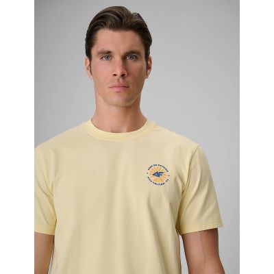3. T-shirt regular z nadrukiem męski 4F 4FRSS26TTSHM4293-73S