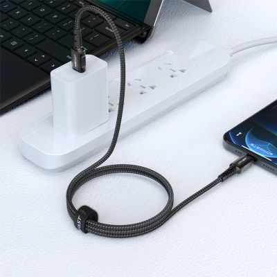 4. Kabel Acefast C1-01 Lightning - USB-C MFi PD 30W 3A 480Mb/s 1,2m - czarny
