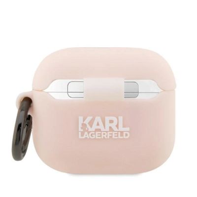 2. Etui Karl Lagerfeld Silicone Choupette Head 3D na AirPods 3 - różowe