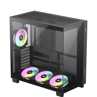 6. GameMax NEX C53 BK zabezpieczenia & uchwyty komputerów Czarny
