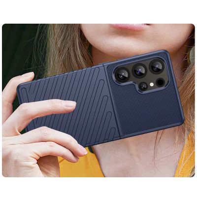 6. Thunder Case etui do Samsung Galaxy S25 Ultra silikonowy pancerny pokrowiec - niebieskie