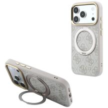 Etui Guess Ring Stand 360 4G Classic Logo MagSafe na iPhone 17 Pro Max / 18 Pro Max - różowe