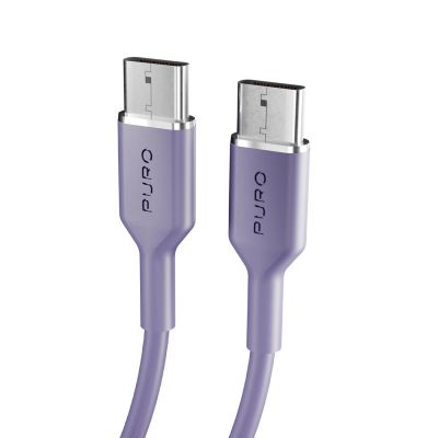7. Kabel Puro ICON USB-C - USB-C 1,5m - fioletowy