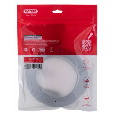 2. UNITEK KABEL HDMI 2.0 4K60HZ,PŁASKI,5M,C11063BK-5M