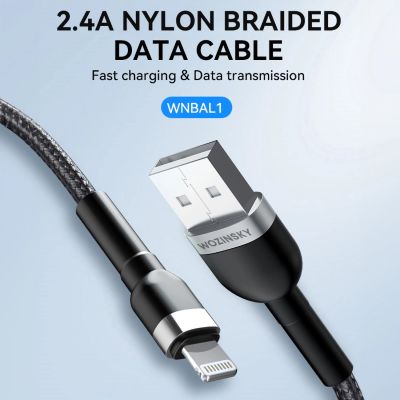 6. Kabel Wozinsky WNBAL1 USB-A / Lightning 2.4A 1 m - czarny
