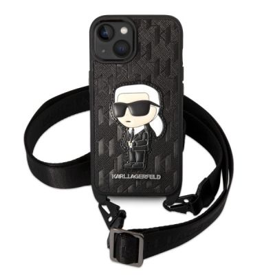 2. Etui Karl Lagerfeld Monogram Ikonik Patch na iPhone 14 - czarne