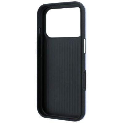 7. Etui Guess Grained & Big Resin Logo na iPhone 18 Pro Max / 17 Pro Max - niebieskie