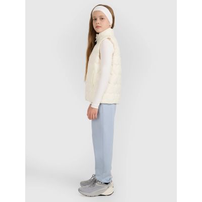 4. Bezrękawnik puchowy z wypełnieniem syntetycznym dziewczęcy 4F 4FJRAW25TVJAF323-11S