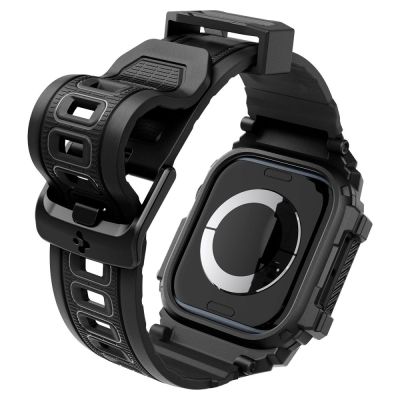 10. Etui z paskiem Spigen Rugged Armor Pro na Apple Watch 10 (42 mm) - czarne