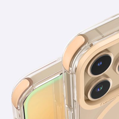 8. Etui silikonowe AMAZINGTHING Omni Mag Case do iPhone 16 Pro - różowe złoto