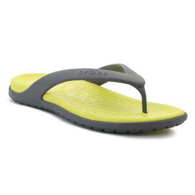 CROCS COAST FLIP SLATE GREY/CITRUS 212035-0GG