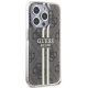 4. Etui Guess IML 4G Gold Stripe na iPhone 15 Pro - brązowe