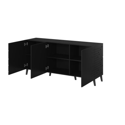 2. Komoda NOVA 155x40x72 czarny mat