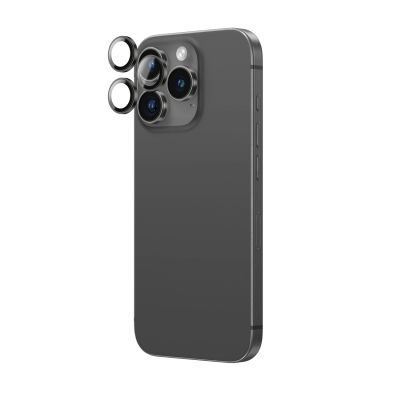 3. Szkło hartowane AMAZINGTHING AR Aluminium 3 Lens Glass z ramką na soczewki aparatu do iPhone 16 Pro / 16 Pro Max - czarne