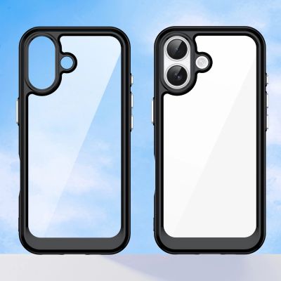8. Etui Outer Space na iPhone 17 - czarne przezroczyste
