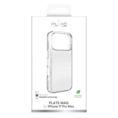 2. Etui Puro Plate Mag na iPhone 17 Pro Max kompatybilne z MagSafe - białe