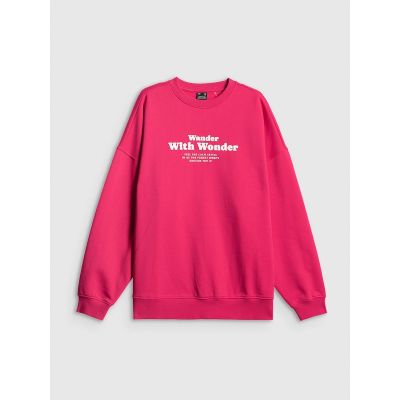 7. Bluza dresowa oversize bez kaptura damska 4F 4FRSS26TSWSF2993-53S