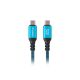 LANBERG KABEL USB-C M/M USB4 0.5M 240W 8K 60HZ CZARNO-NIEBIESKI