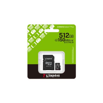 2. KINGSTON microSDXC 512GB Canvas Select Plus 3 + ADP