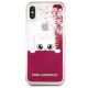 4. Etui Karl Lagerfeld Liquid Glitter na iPhone X - różowe