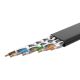 10. Ugreen płaski kabel przewód internetowy sieciowy Ethernet patchcord RJ45 Cat 7 STP LAN 10 Gbps 3 m czarny (NW106 11262)